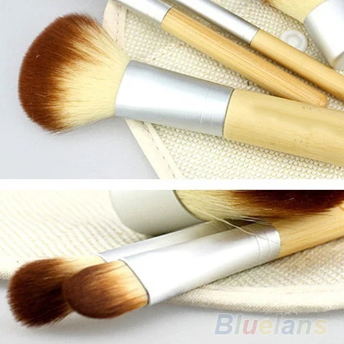 5pcs/set  BAMBOO Makeup Brush Make Up Brushes sets Tools Mineral Powder maquiagem makeup brushes plus Cosmetic wholesale