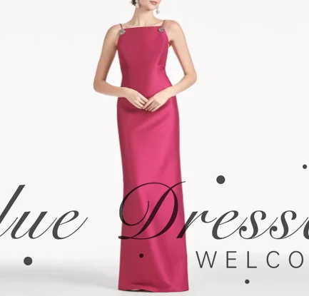 customized  Mother of the Bride Dresses 2026 Satin Spaghetti Strap Women's Wedding Party Attire Crystals Elegant Party Gowns Lon