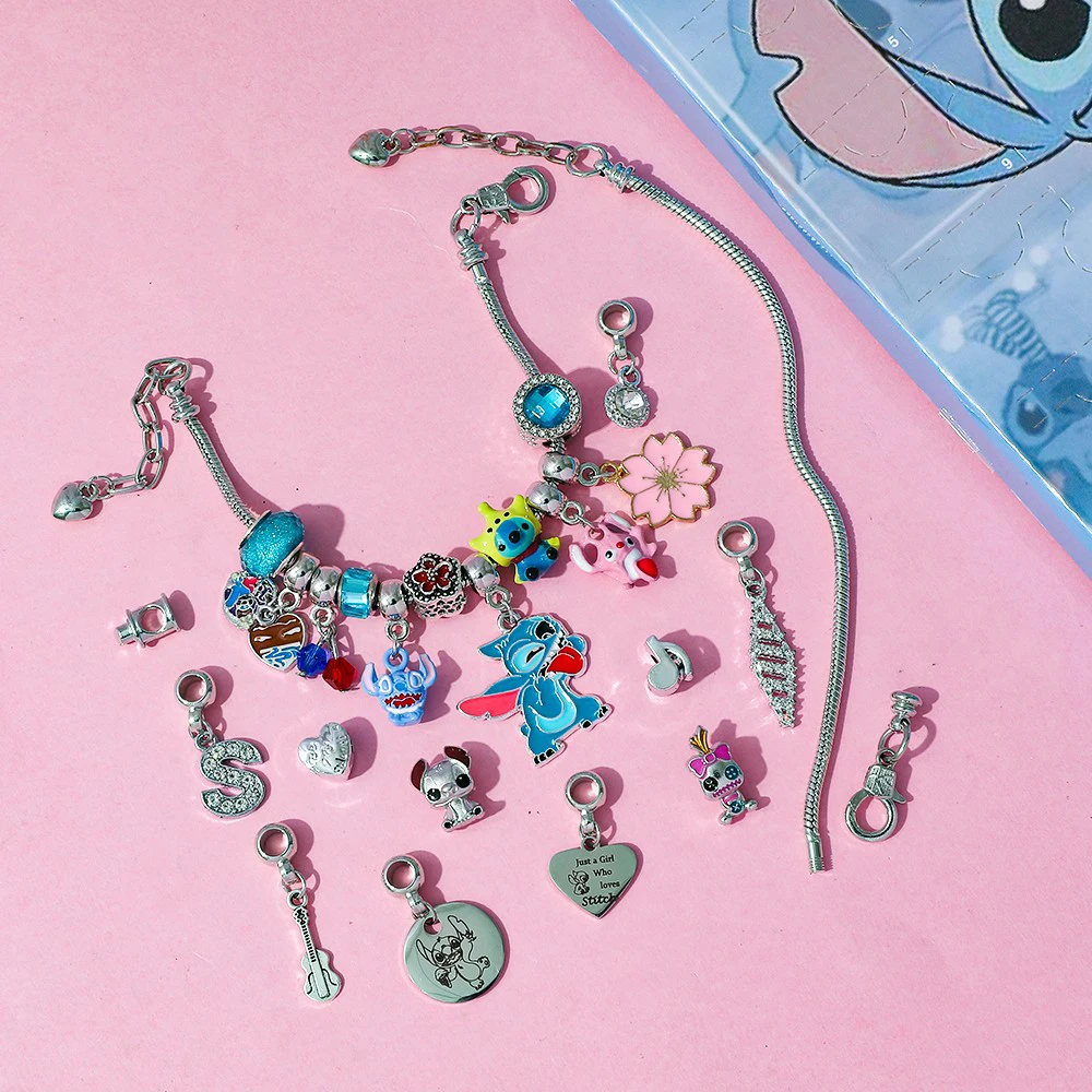 Kawaii disney lilo & stitch moda advento surpresa caixa cega diy encantos ponto pingente para festival festa acessórios presentes