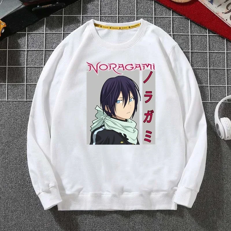 Japanese Anime Noragami Kawaii Stray God YATO Sweatshirt Print Trend Mens Clothes Hip-Hop Male Crewneck Men