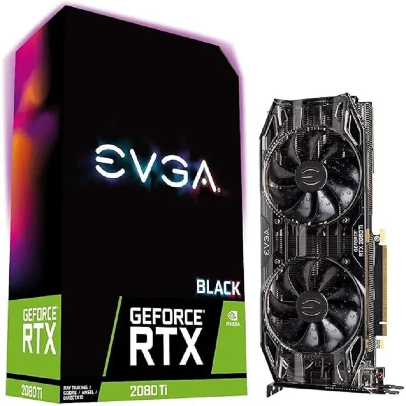 

BRAND NEW EVGA GeForce RTX 2080 Ti Black Edition Gaming, 11GB GDDR6, Dual HDB Fans & RGB LED Graphics Card 11G-P4-2281-KR (Ren