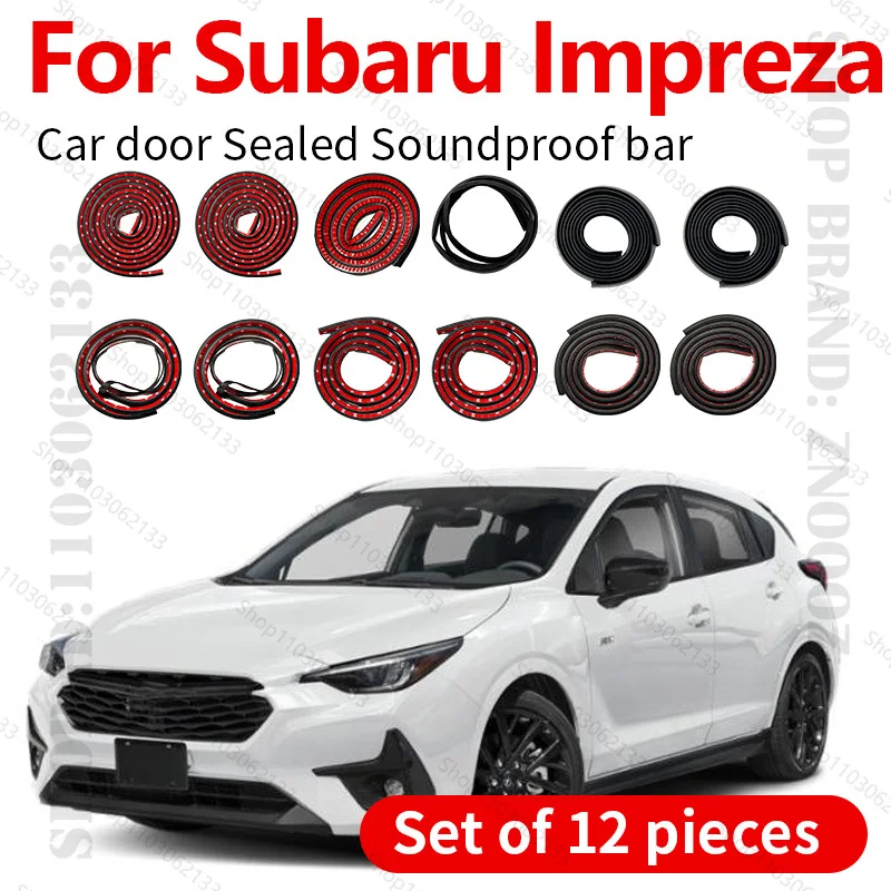 

Для 2007-2014 Subaru lmpreza уплотнительная лента для двери автомобиля резиновая двухслойная уплотнительная защита звукоизоляционная лента уплотнительная лента 12 шт. набор
