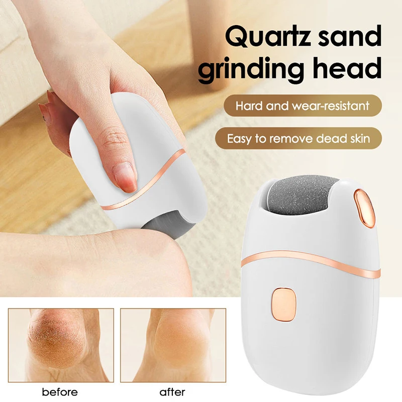 Foot pedicure tools for leg heel care to remove dead skin and calluses. Foot cleaning machine for foot and leg care tools.
