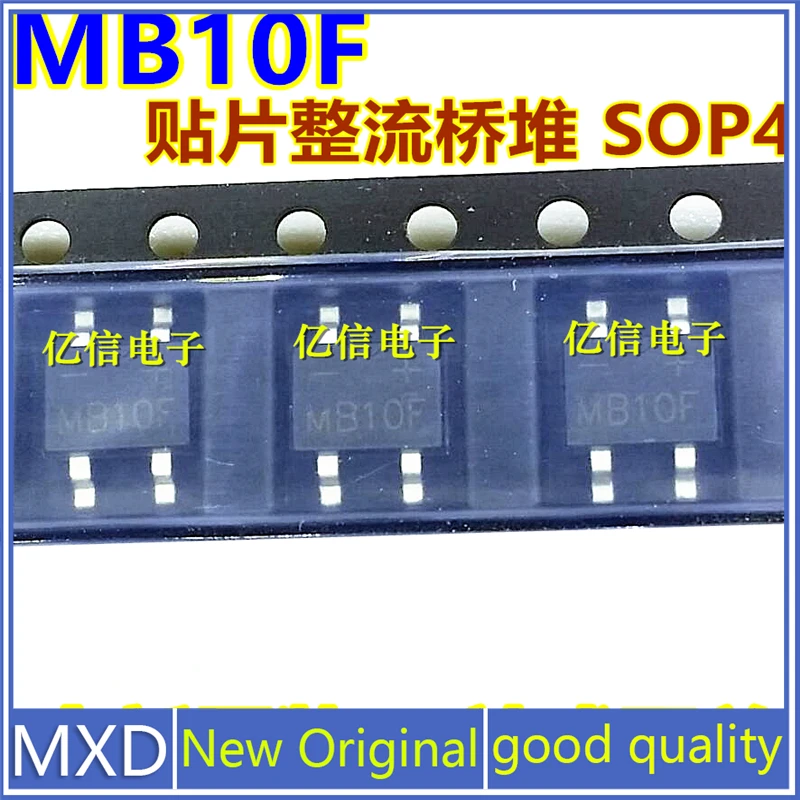 10Pcs/Lot New Original MB10F Patch Rectifier Bridge Stack SOP4 1A/1000V Bridge Rectifier Patch In Stock Good Quality