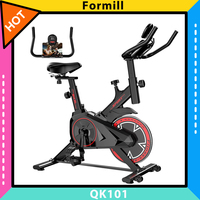 Formill QK101 Indoor Exercise Bike, Silent Belt Drive, Adjustable Resistance, LCD Display, Max Load 120kg, Family Fitness, Stable & Space-Saving