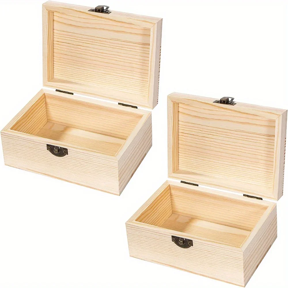Vintage Dustproof Wooden Box Dust Proof Flip Cover Solid Wood Jewelry Container Large Capacity Iridescent Cloud Letters Pattern