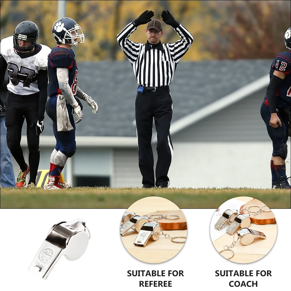 

10Pcs Metal Referee Whistles Durable High Frequency Sports Training Exercising Emergency Outdoor