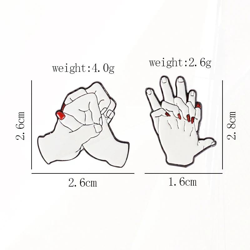 내 오른손, 열 손가락 연동, 창의적인 커플의 핀