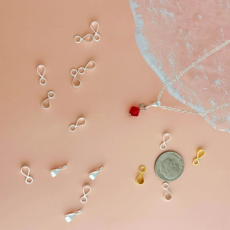 925 Sterling DIY Schwenzy Supplies Copper Material Fastener Bail Earwire Hook For Handmade Fashion Earring Making Pendant Clasp