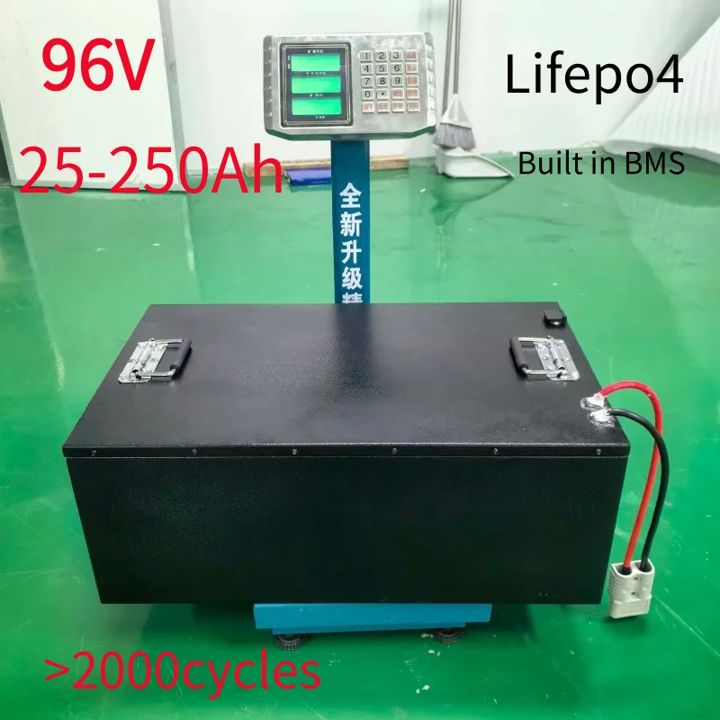 96V 25Ah 50Ah 70Ah 100Ah 120Ah 150Ah 200Ah 250Ah Lifepo4 Battery with BMS 32S for Electric Cars Motorcycles Tour Bus Van AGV