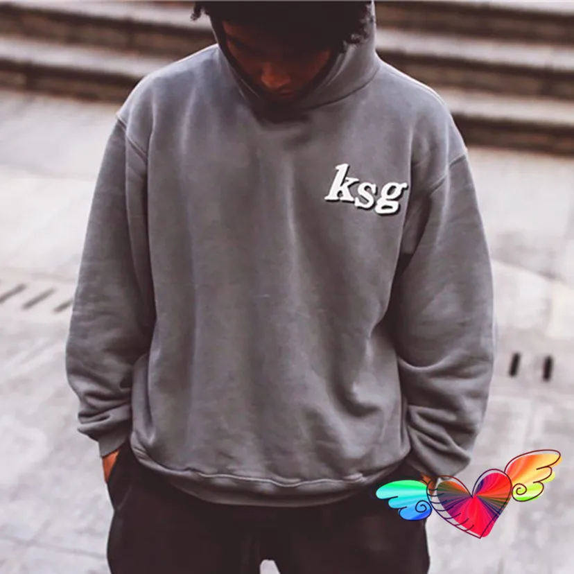 2022 Grey Ksg Hoodie Men Women Hip Hop KIDS SEE Ghosts Hoodie Kanye West Ye Pullovers KID KUDI Hooded Sweatshirts