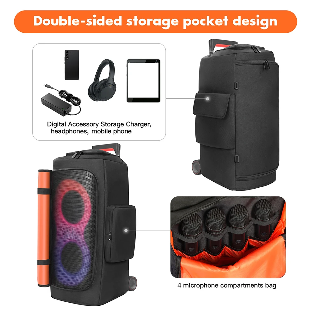 Speaker Dust Cover Zipper Closure Portable Speaker Dust Case Double-Sided Speaker Storage Bag for PARTYBOX 310/320 Accessory