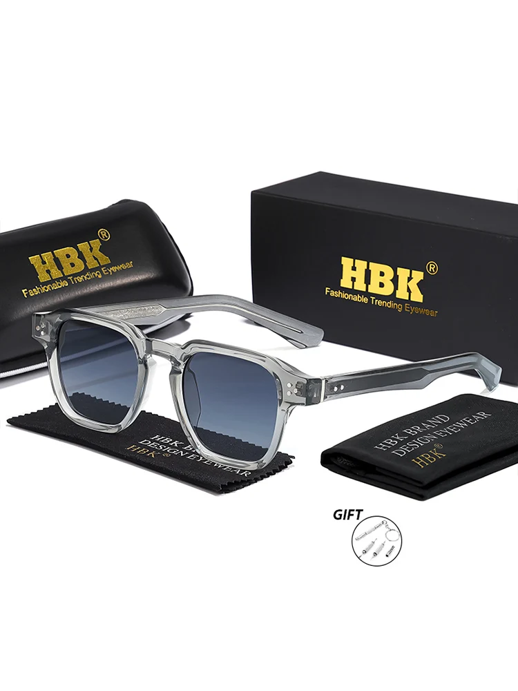 HBK Vintage herenzonnebril op sterkte Hoge kwaliteit frame Vierkant gepersonaliseerd ontwerp optische dameszonnebril - afbeelding 2