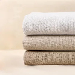 0.5m/1m/2m Solid Color Raw Cloth Cotton Linen Fabric Patchwork DIY Handmade Storage Bag Cushion Cover Tablecloth Sewing Fabric