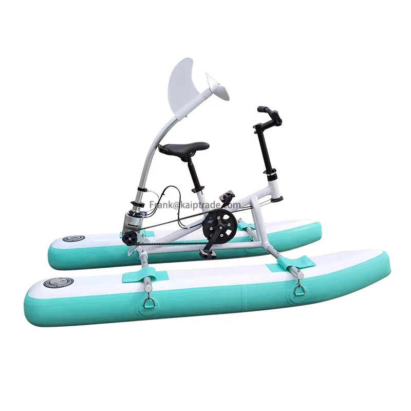 Inflatable small Children drive folding Water bike bicycle cycle foot pedal boats for kids Mini easy operate aqua ride bike