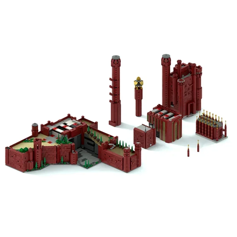 Middeleeuws Kasteelmodel Moc Bouwstenen De Rode Keep Forttechnologie Modulaire Blokken Geschenken Kerstspeelgoed Diy Sets Assemblage