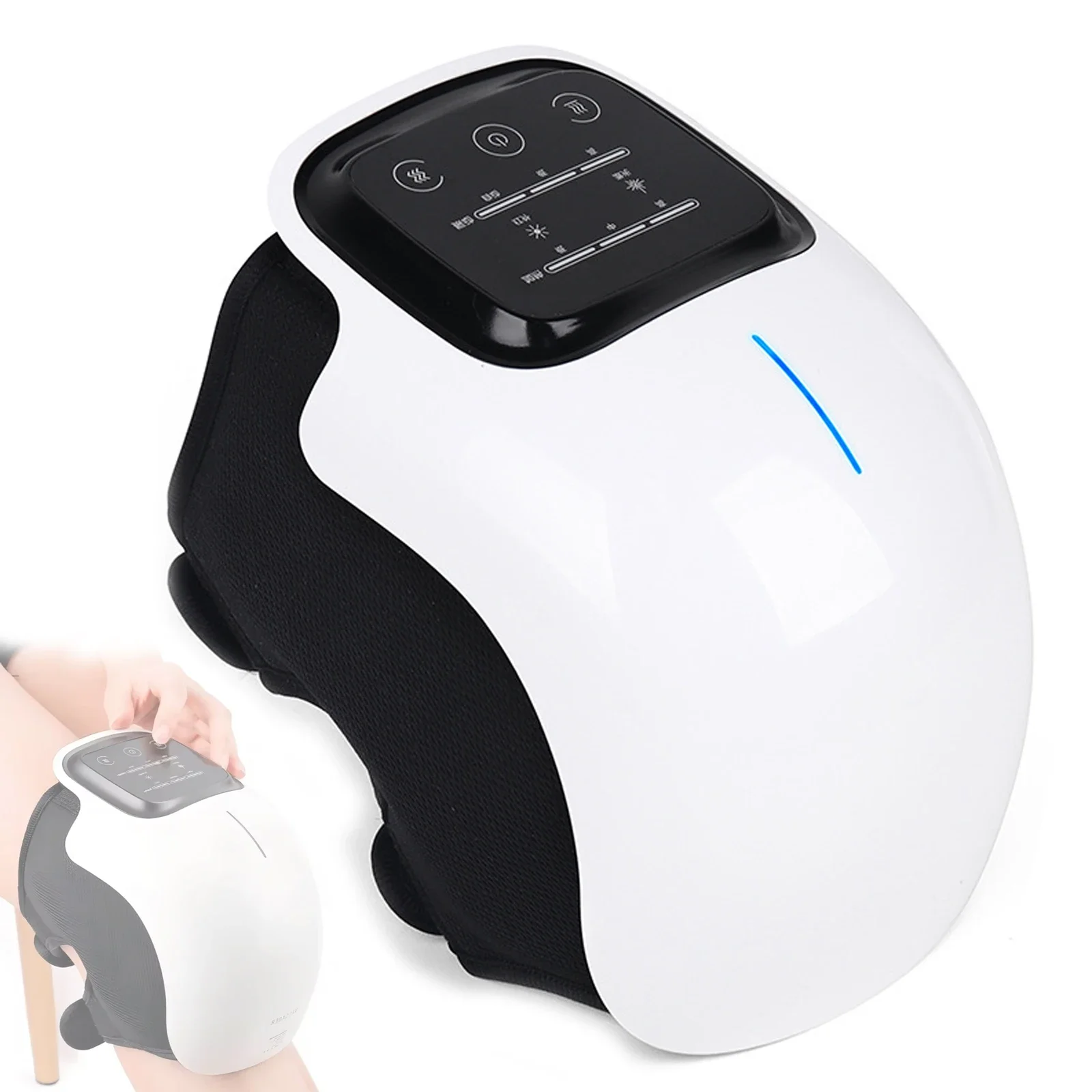Masseur de genou intelligent multifonctionnel sans fil, machine de massage vibratoire relaxante pour les articulations du genou, appareil pour les genoux, cadeaux pour les amis
