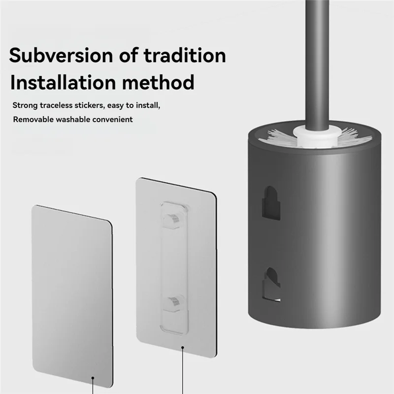 

A01F-держатель для туалетной щетки для ванной комнаты, инструменты для чистки, настенный монтаж без дрели, вертикальная щетка для унитаза, аксессуары для ванной комнаты