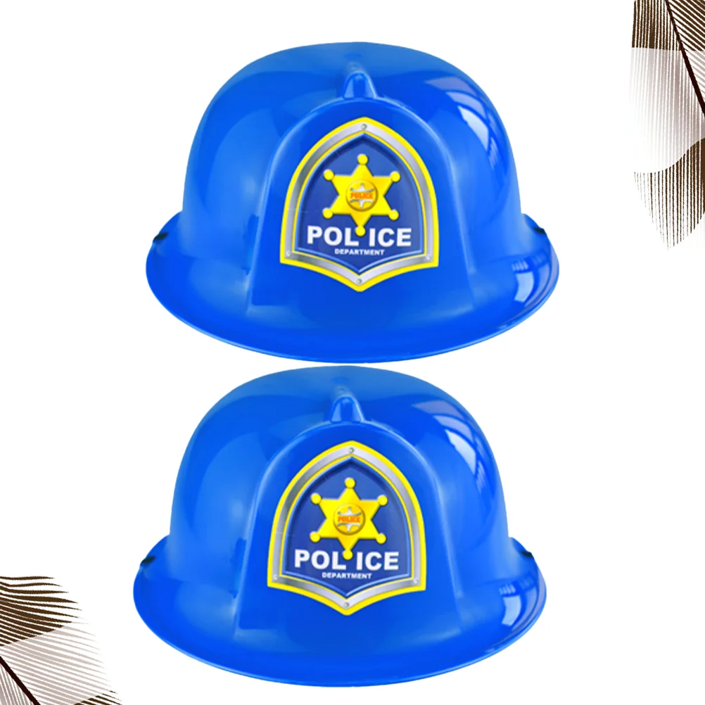 

2 Pcs Kids Construction Hat Simulation Safety Hard for Role-play Hats Toy