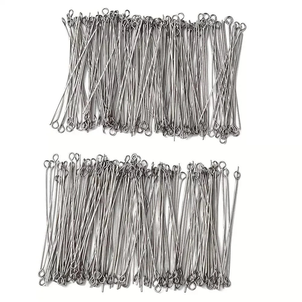 200PCS Mini Metal Wire Eyepins for DIY Craft Beading