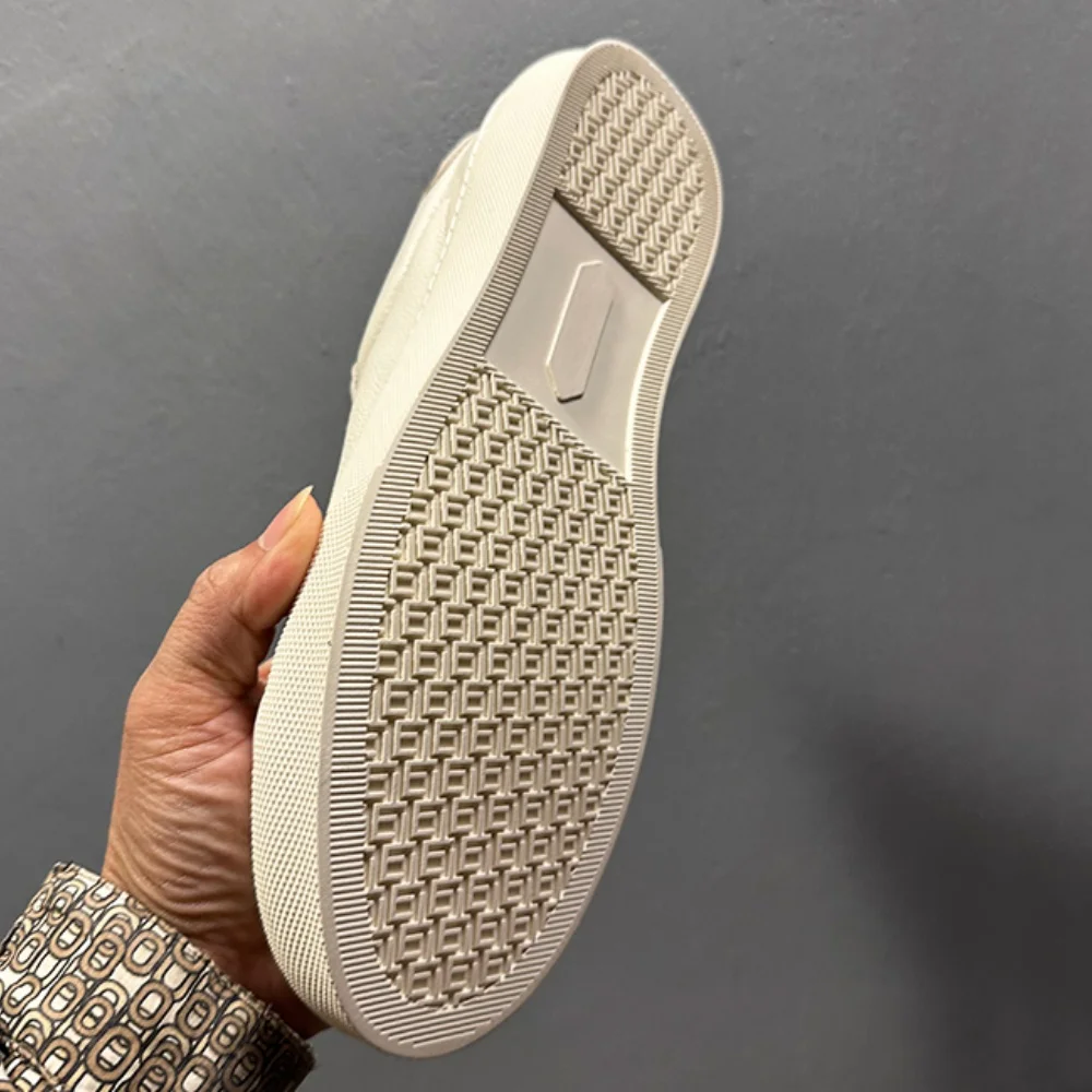 High-End Genuine Leather White Sneakers New Style Simple Elegant Japanese-Style Men's Versatile Casual Sneakers