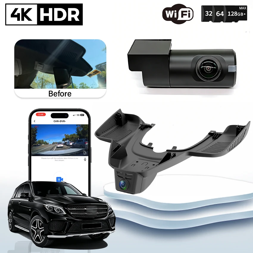 

UHD 4K 2160P Car Dvr for Mercedes-Benz MB GLE 63 amg coupe c292 W166 GLS X166 GLE166 2015-2019 Dash Cam Camera Video Recorder