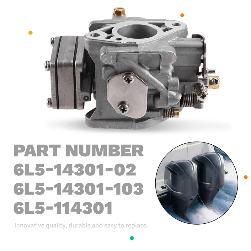 Conjunto de carburador para motor fueraborda 3HP 3 M L S 2 tiempos 6L5-14301-02, 6L5-14301-03, 6L5-14301