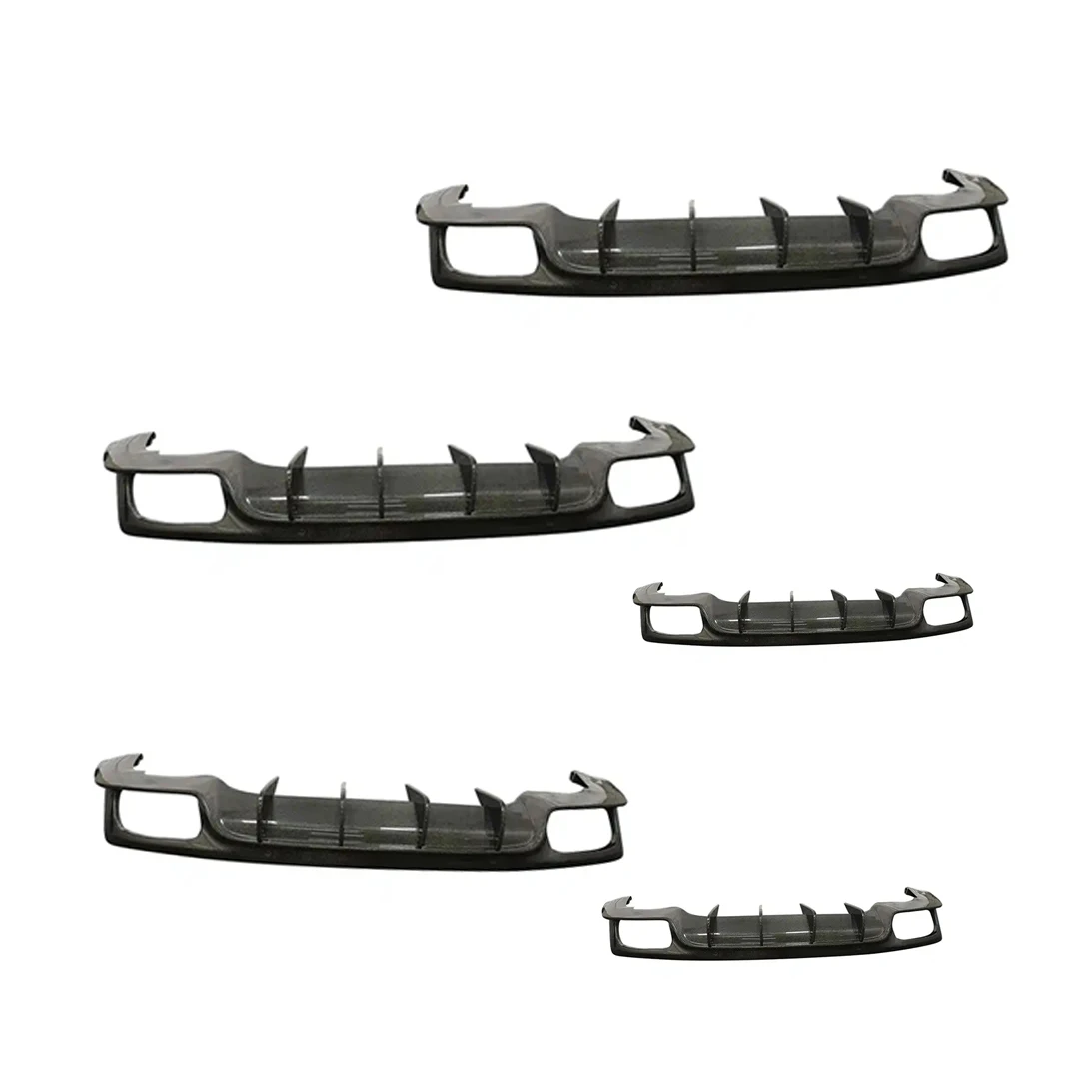 Carbon Fiber Rear Bumper Diffuser ForPORSCHE Panamera 971 Carbon Fiber Rear Bumper Diffuser for Porsche