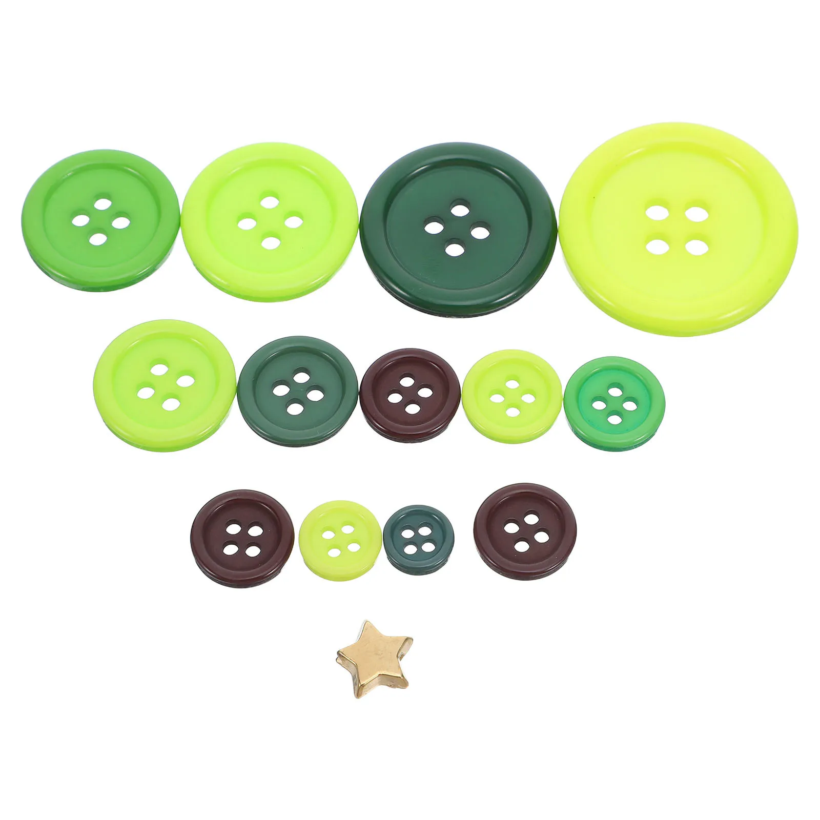 

1Set Button Christmas Tree DIY Ornament Kit Holiday Hanging Stacked Button Decoration Craft Portable Family Festive Activity