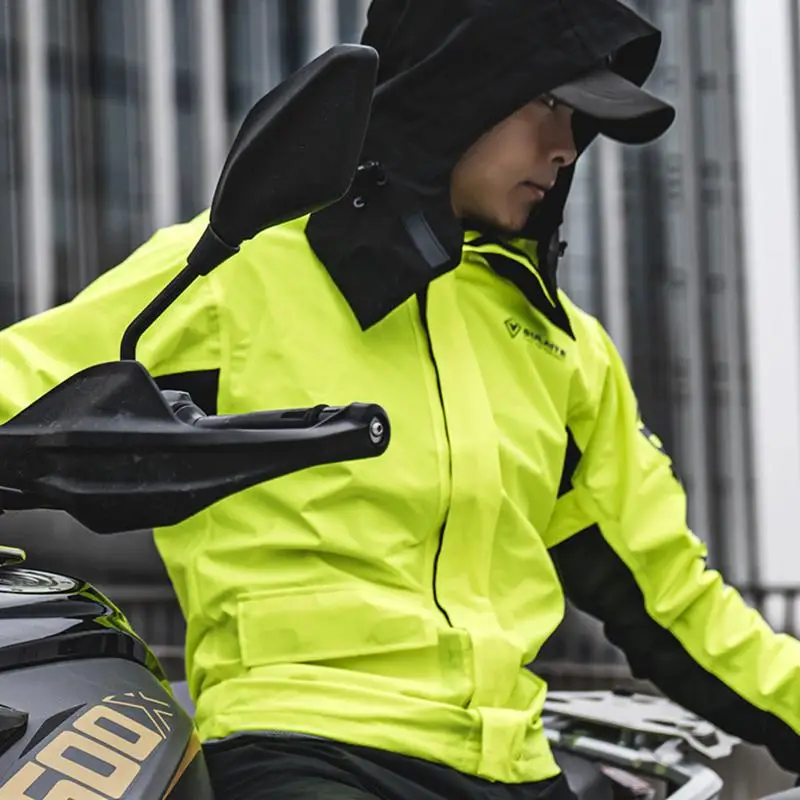 Tuta impermeabile da moto giacca da uomo cappotto impermeabile impermeabile per tutto il corpo + pantaloni antipioggia Biker Off-road motociclista