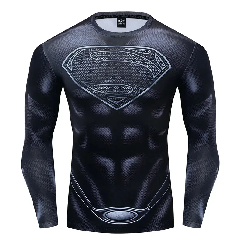 

New Compression Shirt Men Fitness Gym Super Hero Sport Running T-Shirt Rashgard Tops Tee Quick Dry Short Sleeve T-Shirt for Men