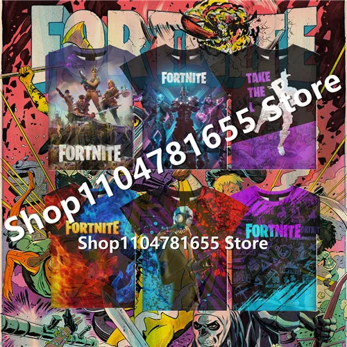 

New Summer Cosplay Figures T Shirt Everyone T-Shirt Battle Game Cute Tee Shirt Basic Short Sleeve Man Tshirt