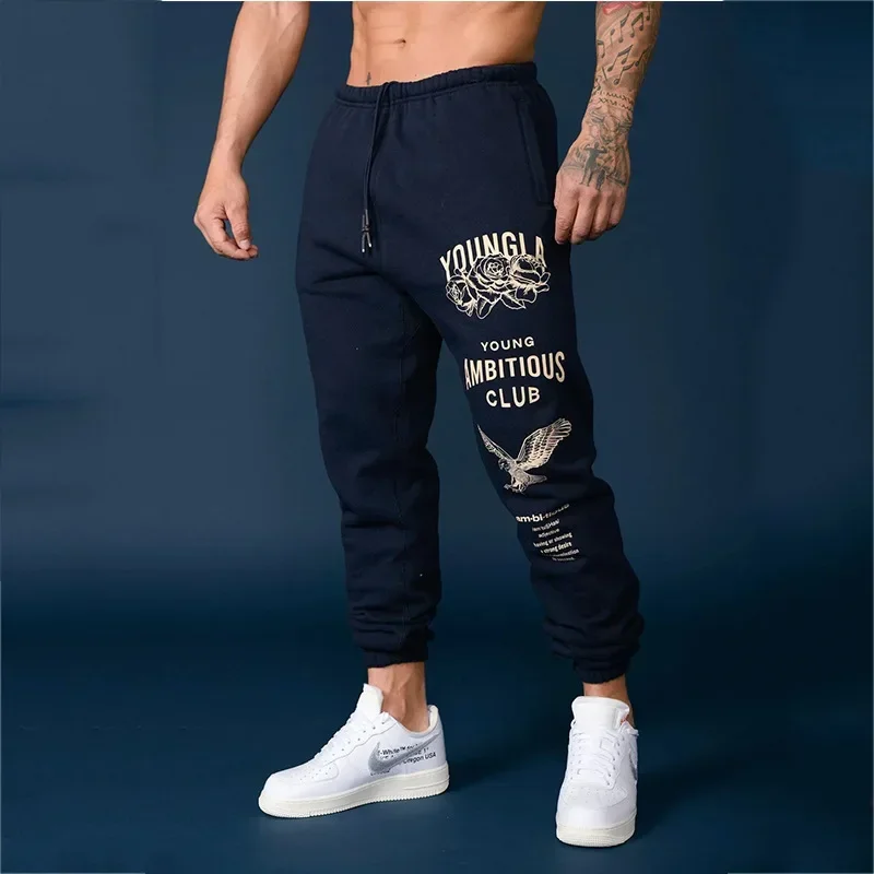 2023 New Autumn Men's Sweatpants Europe and The United States Long Sports Leisure Fitness Training Pants