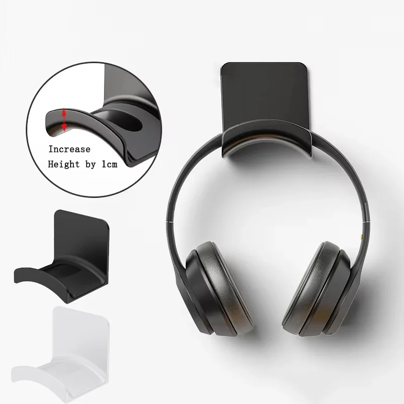 Unter dem Schreibtisch Kopfhörerhalterung Wandmontierter Kopfhörer-Aufbewahrungsständer Universeller Kunststoff-Kopfhörer-Display-Rack Gaming-Headset-Halter