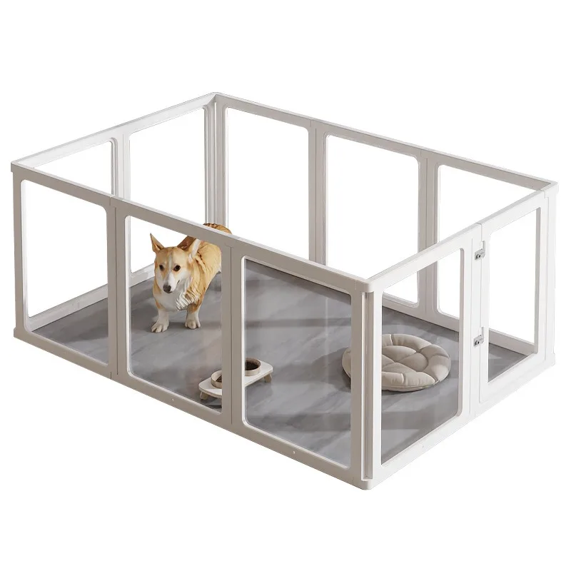 Acrylic dog fence is foldable, transparent, easy to assemble, suitable for indoor pets such as cats, dogs, and small animals