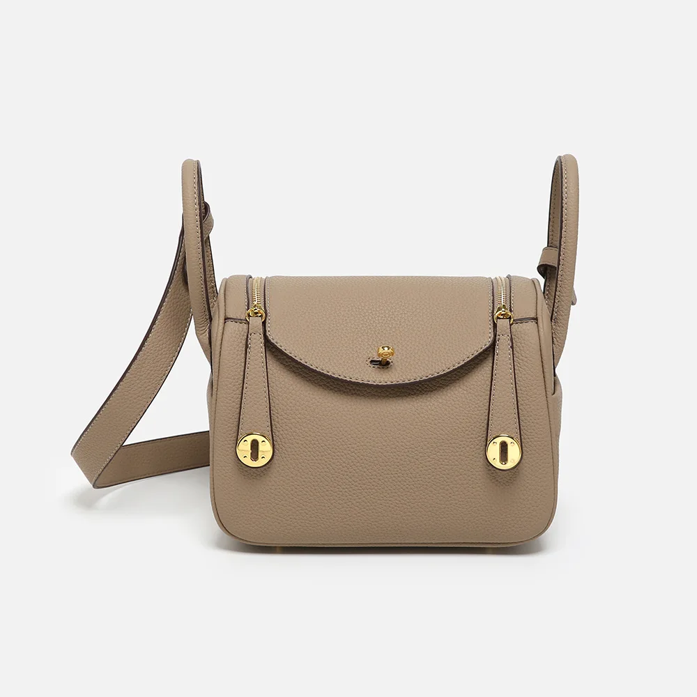 Fashionable Women's Shoulder Bag, Pebbled Leather Handbag, Versatile Casual Bag, Large Capacity Pillow Bag, Water-Resistant Medicine Bag, Travel Crossbody Bag