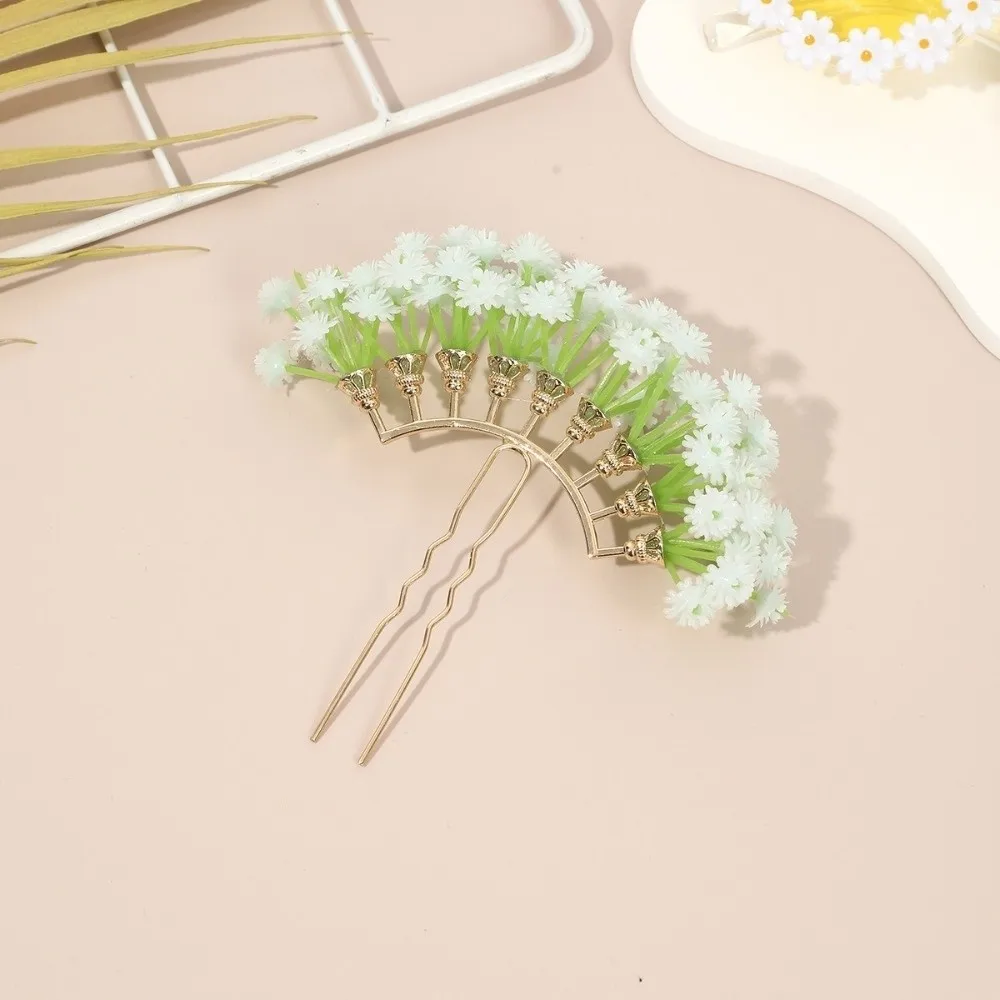 

U-shaped Starry Sky Flower Hiar Stick Fairy Simulation Flower Thai Hairpin Bohemian Chinese Style Bride Side Clip Daily