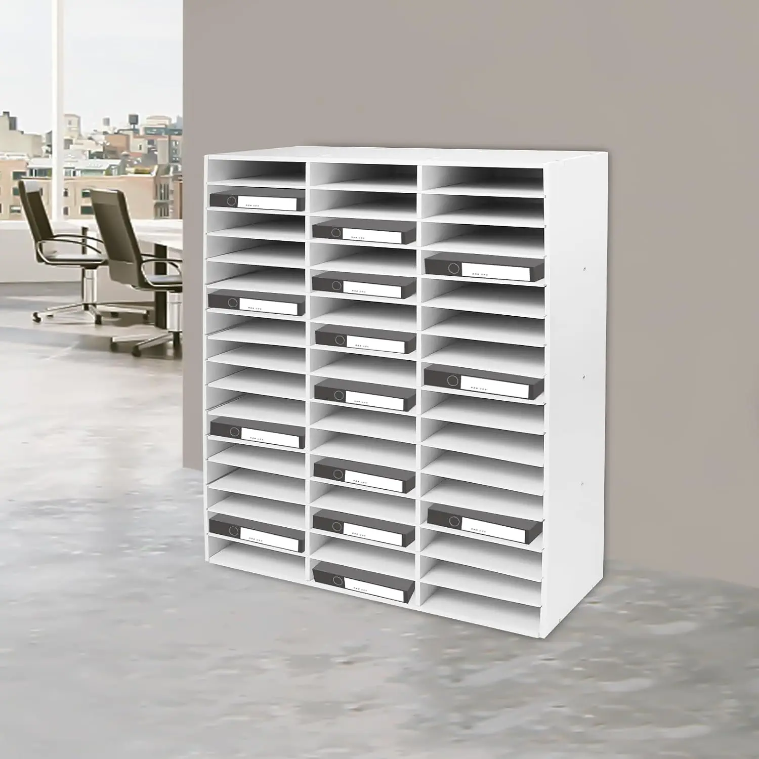 48 Compartment Literature Organizer, Adjustable Shelf Classroom Mailbox, Heavy Duty Mail Sorter & Mail Organizer, Customized