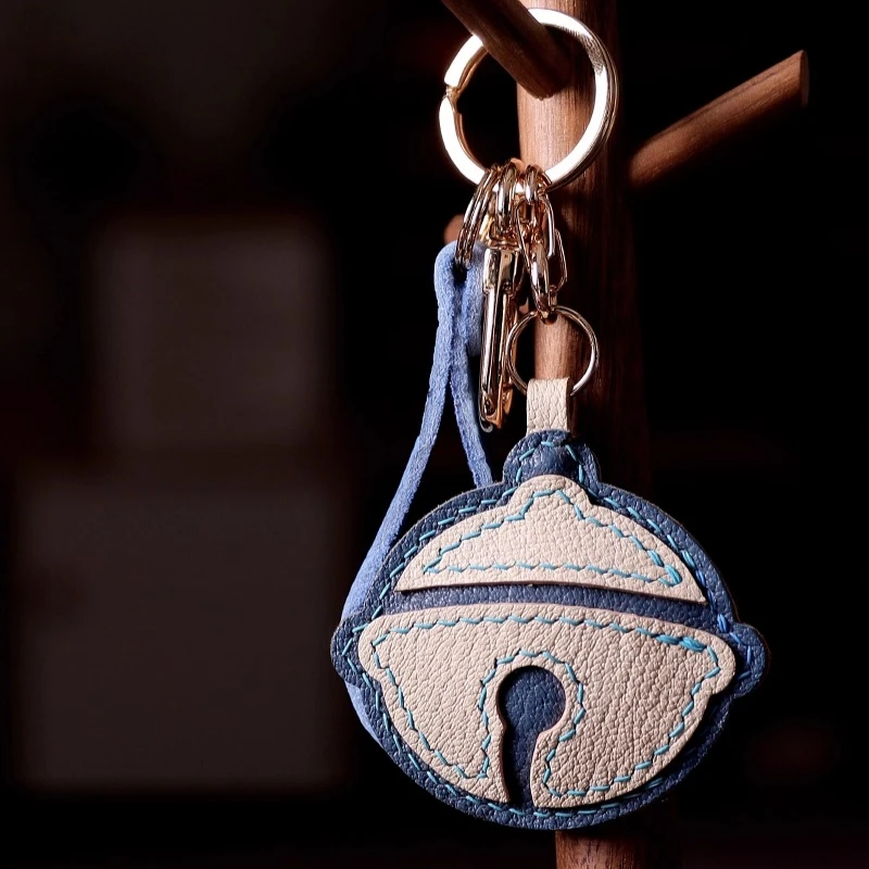 

Подвеска-колокольчик, подвеска-сумка из французской овчины, подвеска для телефона, брелок из натуральной кожи ручной работы.