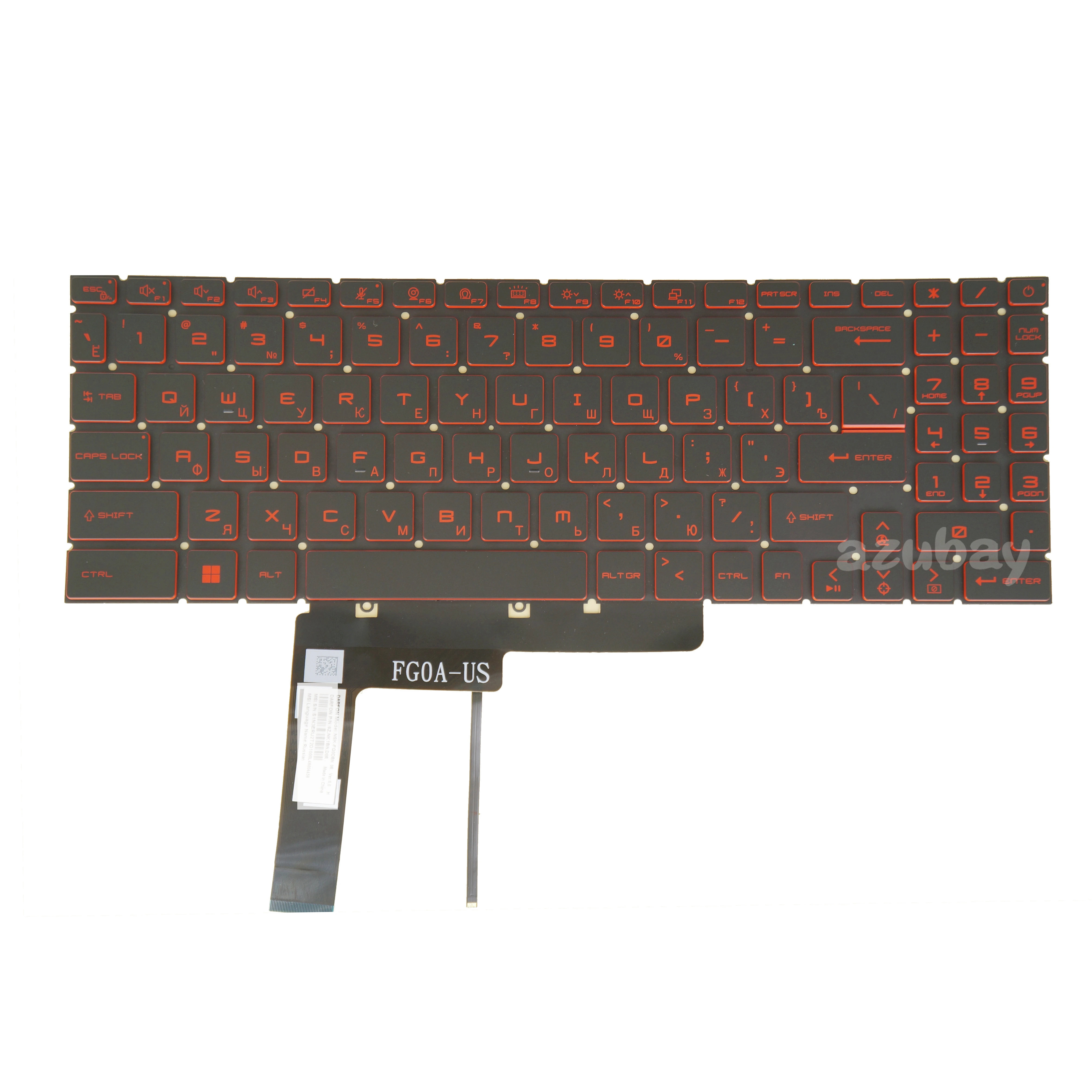 MSI GF66 GF76 Russian Spanish Backlit Keyboard