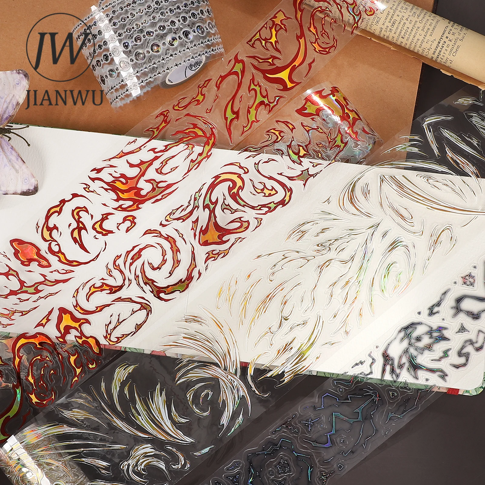 

JIANWU винтажный узор Satr Smudge пейзажный материал коллаж скрапбук ПЭТ лента креативный DIY журнал канцелярские принадлежности