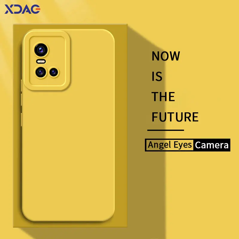 

Angel Eyes Square Liquid Silicone Phone Case for VIVO S10 Pro 5G Soft Back Cover VIVOS10 S 10 S10Pro Full Protective Shield Bags