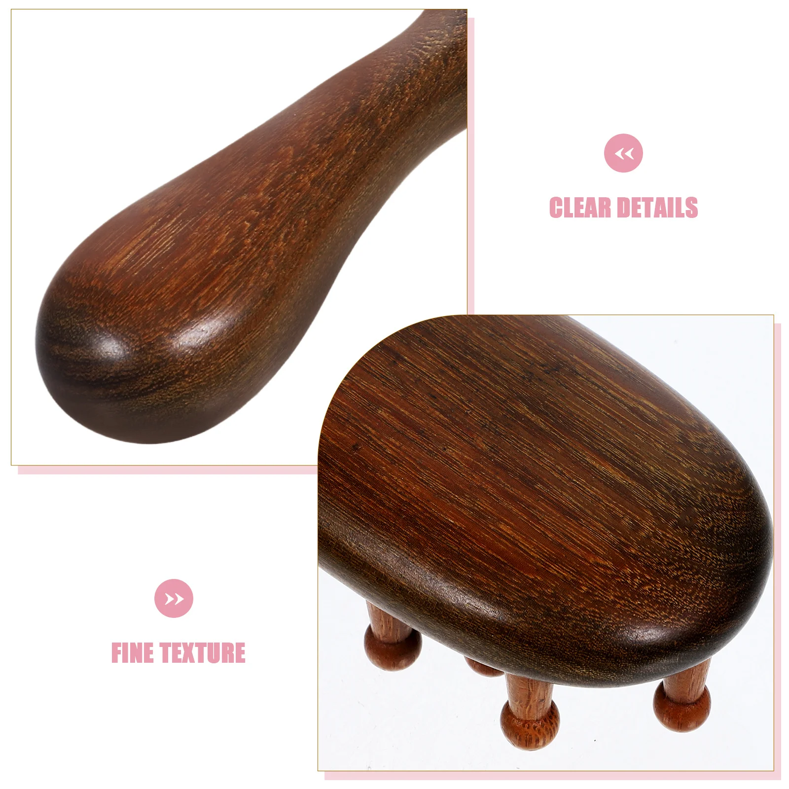 Peine de masaje de madera suave, mango de diente ancho, cepillo desenredante para el cuero cabelludo, herramienta de masaje ergonómica portátil para el cuidado del cabello y la sangre