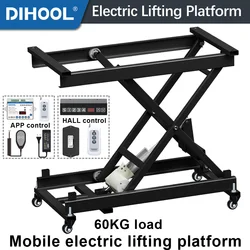 Mobile lifting platform scissor frame 60kg Load Motor Drive Omni-directional wheel The wheels can be locked