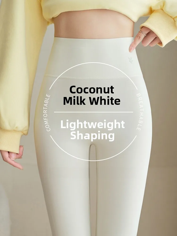 DR White ark Women's High Waist Fce Lined Yoga Pants Autumn Winter New Sle Tight Fit Base Layer Pants Casual Long Trou...
