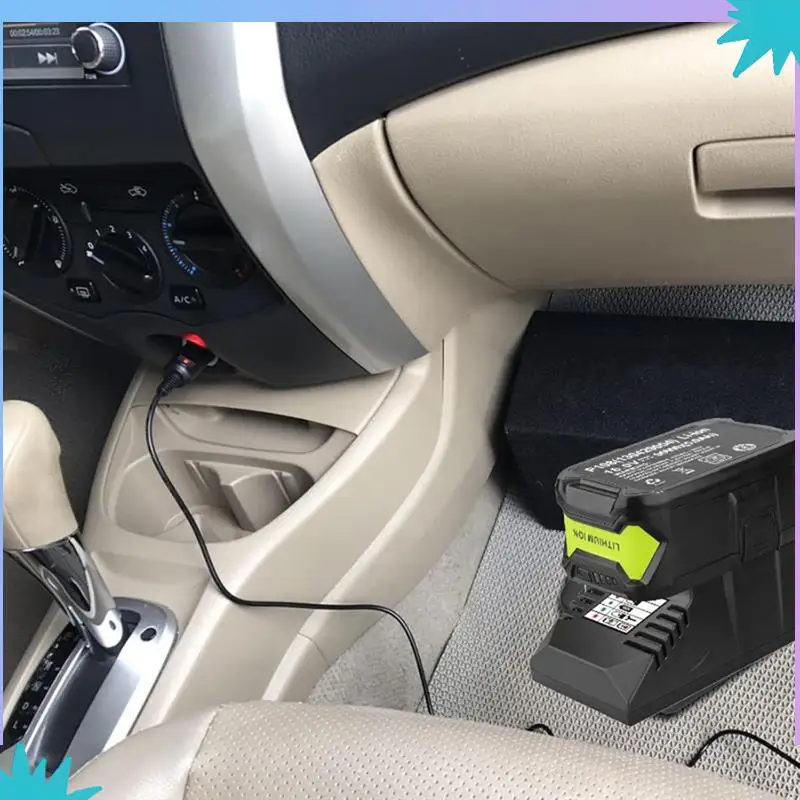 Ryobi 18V 리튬 및 Ni-Cad 및 Ni-Mh 배터리 용 담배 라이터 플러그가있는 ABZW 미니 배터리 충전기 차량용 충전기