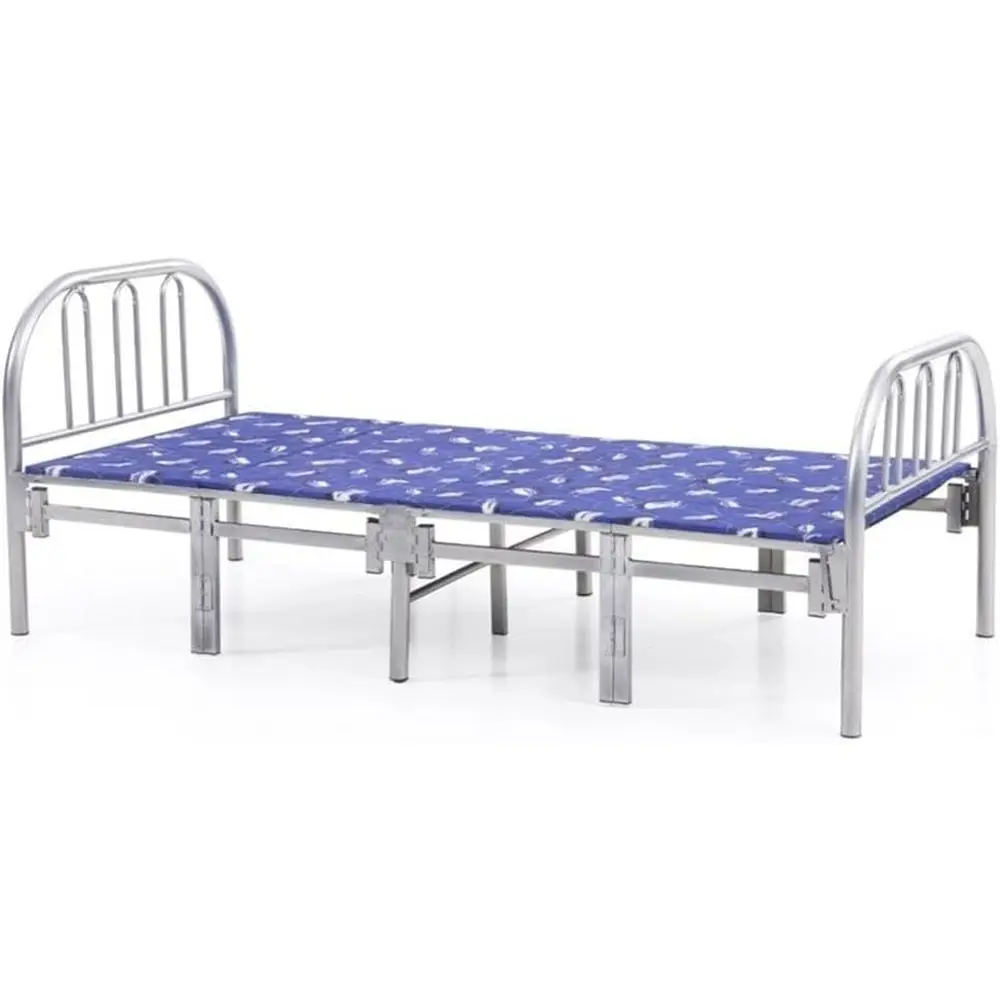 

Metal Twin Size Bed Frame in Silver Finish