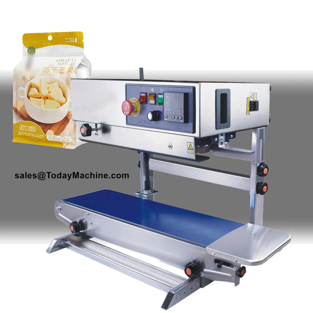 آلة ختم الحرارة للأكياس البلاستيكية الأوتوماتيكية ذات الشريط المستمر للأغذية