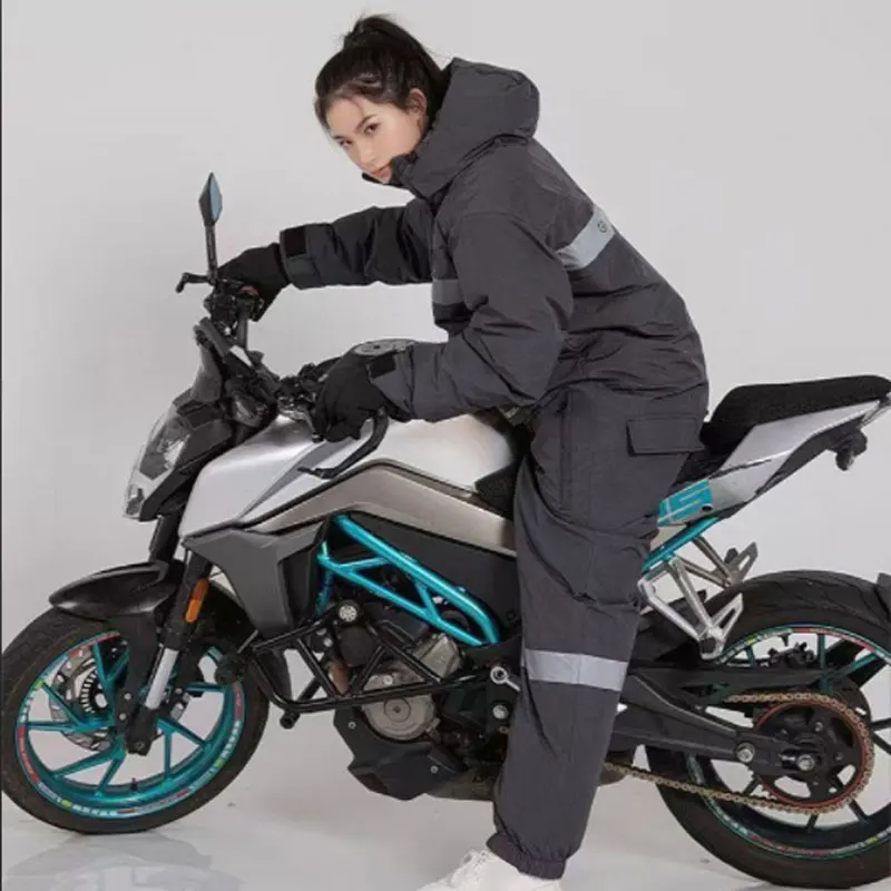 Motorcycle Riding Windproof Clothing Cold Clothing Winter Warm  Integrated Quick Dressing Ski Fishing Suit Motorcycle Equipment