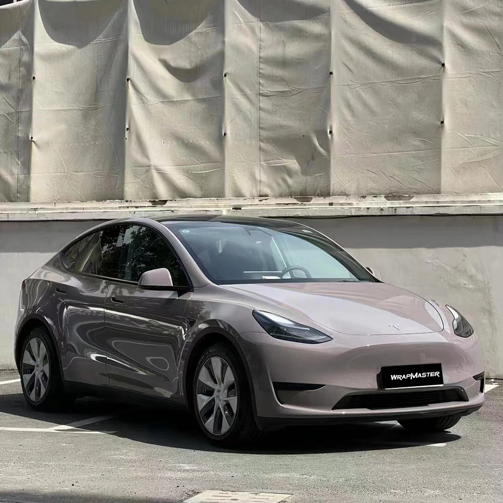 

Glossy Grey PET Backing Custom Vinyl Wrap Pigeon Grey PVC for Car Truck Van Body Side Hood Decal Wrap Auto Accessories